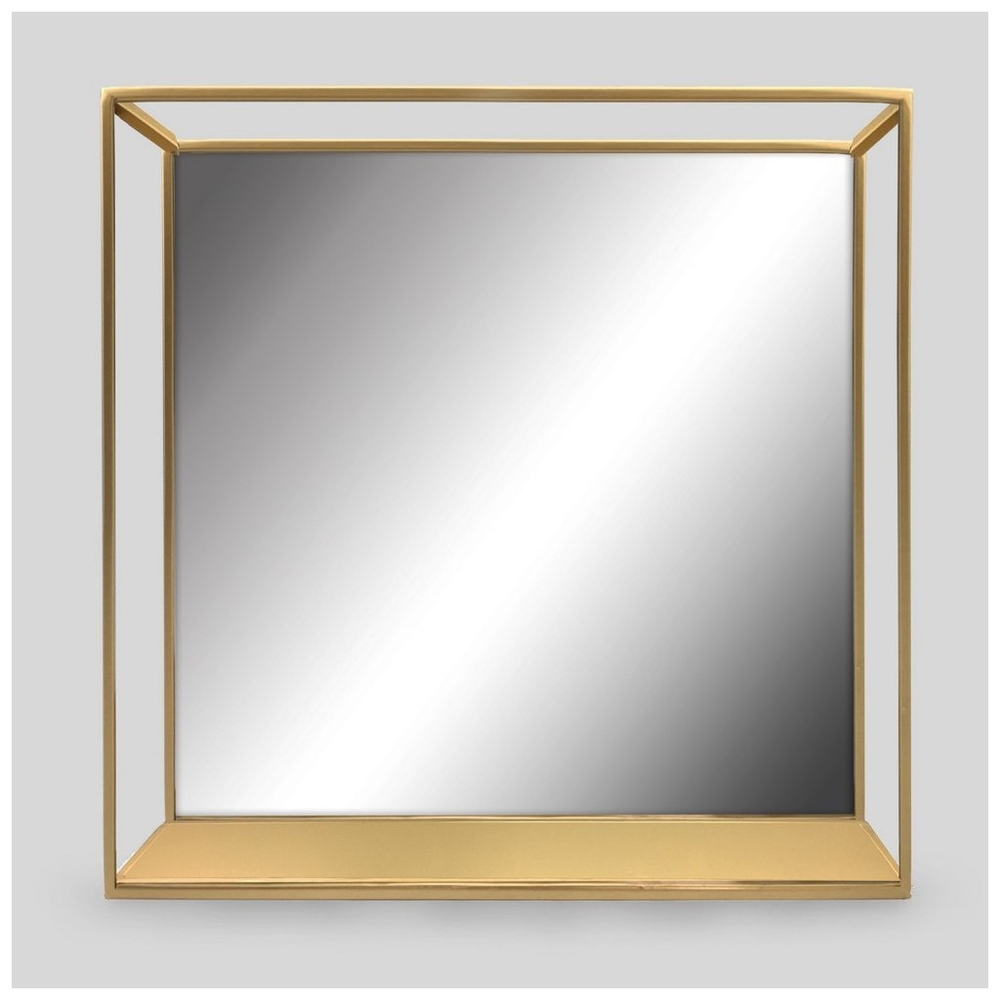 Project 62 Decorative Brass Shelf Wall Mirror